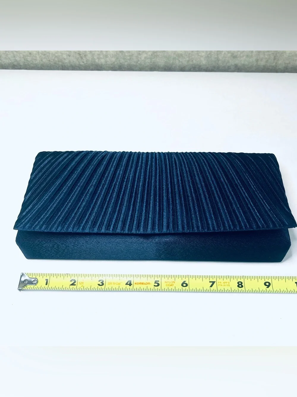 Purse Clutch Satin Navy Blue Formal Wedding Prom Cocktail Party Mother of Bride - Picture 6 of 7